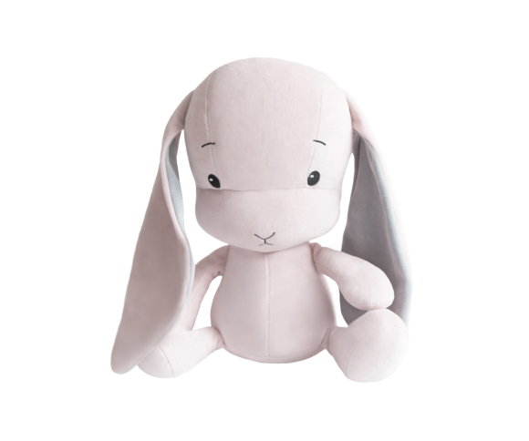 М'яка іграшка Effiki Зайчик рожевий сірі вуха 20см