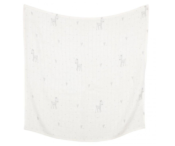 Пелюшка Effik бамбукова біла сіра косуля 120x120 Пелюшка Effik бамбукова біла сіра косуля 120x120