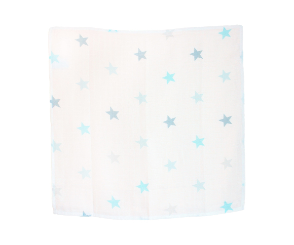 Пелюшки муслінові набір Effiki зірки голубі 70x70 Пелюшки муслінові набір Effiki зірки голубі 70x70