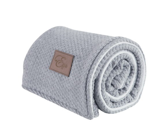 Плед Effiki двосторонній сірий білий вовна фліс 75х110 Плед Effiki двосторонній сірий білий вовна фліс 75х110