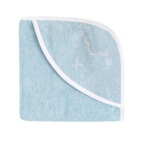 Рушник дитячий з капюшоном Effik вівцяi голубий 70х70