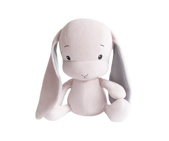 Мягкая игрушка Effiki Кролик розовый серые уши 20см