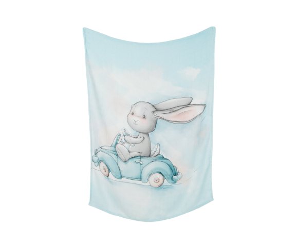 Пеленка Effiki бамбуковая the racer голубая 70x100