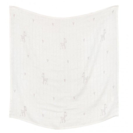 Пеленка Effik бамбуковая белая розовая косуля 120x120