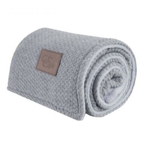 Плед Effiki двосторонній сірий вовна фліс 75х110